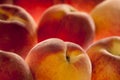 Peaches background, full frame, shallow DOF Royalty Free Stock Photo