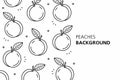Peaches background Royalty Free Stock Photo