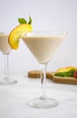 Peaches and Cream Martinis with Garnish Royalty Free Stock Photo