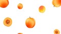 PEACHES FRUIT FALLING IN LOOPING