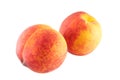 Peaches isolated on white Royalty Free Stock Photo