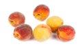 Peaches isolated on white background Royalty Free Stock Photo