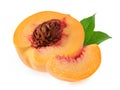 Peaches isolated on white background Royalty Free Stock Photo