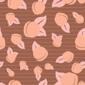 Peaches seamless vector pattern