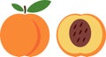 Peaches, vector icon