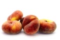 Peaches on white. Royalty Free Stock Photo