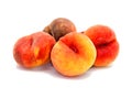 Peaches on white. Royalty Free Stock Photo