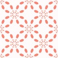 Peachy Coral Flower Blooms All Over Print Vector.