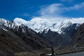 Peack mountain on karakoram highway. Royalty Free Stock Photo