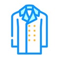 peacoat outerwear male color icon vector illustration Royalty Free Stock Photo