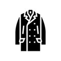 peacoat outerwear male glyph icon vector illustration Royalty Free Stock Photo