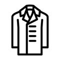 peacoat outerwear male line icon vector illustration Royalty Free Stock Photo