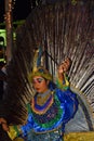 Peacock dance in a perahera, Sri Lanka