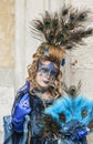 Peacock Disguised Woman - Venice Carnival 2014