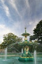 Peacock fountain, Christchurch gardens Royalty Free Stock Photo