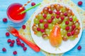 Peacock fruit berry plate