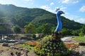 Peacock garden in mountain. Royalty Free Stock Photo