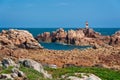 Peacock lighthouse phare du Paon on BrÃÂ©hat island in CÃÂ´tes d`Armor, Brittany France