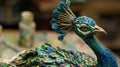 Peacock in modeling clay art Royalty Free Stock Photo