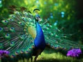 Peacock (Pavo Cristatus) Made With Generative AI illustration