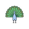 Peacock RGB color icon