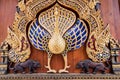 Peacock statue in Wat Ram Poeng Tapotaram, Chiang Mai Thailand