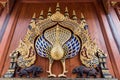 Peacock statue in Wat Ram Poeng Tapotaram, Chiang Mai Thailand