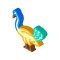 peacock vehicle kartikeya isometric icon vector illustration Royalty Free Stock Photo