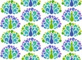 Peacocks seamless pattern Royalty Free Stock Photo