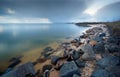 Peacuful rocky shore Royalty Free Stock Photo