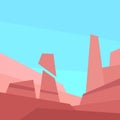 Low poly mesa peaks Royalty Free Stock Photo