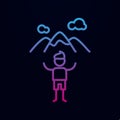 Peak, adventure nolan icon. Simple thin line, outline vector of adventure icons for ui and ux, website or mobile application