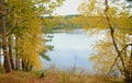 Lakeside Autumn Colors In Itasca State Park Royalty Free Stock Photo