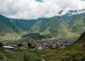 Peak background of the Caucasian mountains landscape Royalty Free Stock Photo