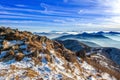 Peak of Deogyusan mountains in winter, Korea.Winter lanscap Royalty Free Stock Photo