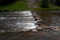 The Peak District - Dovedale Stepping stones Royalty Free Stock Photo