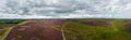 Peak District National Park - panoramic view over the heather fields Royalty Free Stock Photo