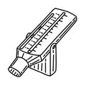 Peak Expiratory Flow Meter Icon. Doodle Hand Drawn or Outline Icon Style Royalty Free Stock Photo