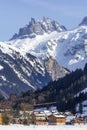 Peak of Gross Spannort of the Uri Alps seen from Engelberg, Switzerland Royalty Free Stock Photo