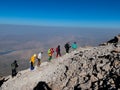 Peak hikes and amazing summit by professional mountaineers in damavand mountain