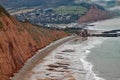 Peak hill cliff near Sidmouth in Devon. Part of the South West Coastal path