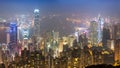 The Peak Hong Kong City In Mist Royalty Free Stock Photo