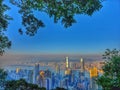 The Peak Hong Kong harbour view fantastic photo Royalty Free Stock Photo