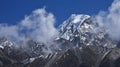 Peak of Hungchhi, high mountain on the Nepal-China border Royalty Free Stock Photo