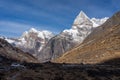 Peak 43 or Kyashar peak in Mera region, Nepal Royalty Free Stock Photo