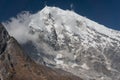 Peak of Langtang lirung. Langtang National Park Royalty Free Stock Photo