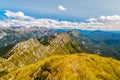On the summit of an alpine peak Royalty Free Stock Photo