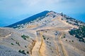 Peak of Mont Ventoux in Provence, South France. Finish area of Tour-de-France stage Royalty Free Stock Photo