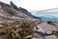 At the peak of Mount Kinabalu, Sabah, Borneo, Malaysia Royalty Free Stock Photo