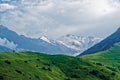 The peak of the mountain Kazbek. Royalty Free Stock Photo